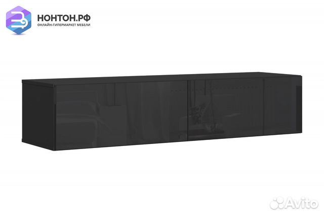 Тв-тумба somero черный / черный глянец