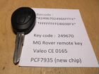 Land Rover / Rover 75 2 button remote key Valeo