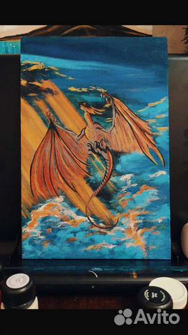 Картина акрилом на холсте