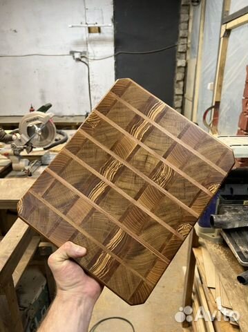 Доска кухонная торцевая разделочная и для подачи