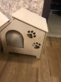 Домик, лежанка для кошек и собак из фанеры