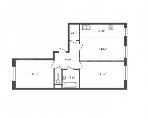 3-к. квартира, 66 м², 8/17 эт.