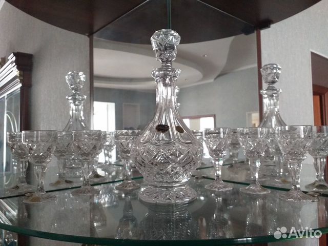 Хрустальный набор для водки из Чехии