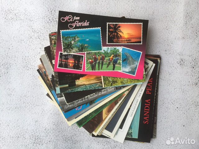 Открытки почтовые Европа, США чистые, винтаж