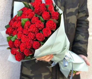 51 роза 60 см.Букет.Доставка