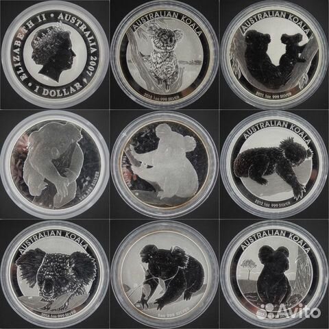 Австралия Коала 2007-2020 гг. 1х1 oz Серебро 999