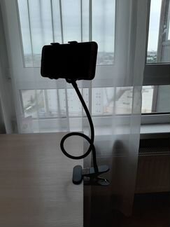 Гибкий держатель прищепка для телефона усиленный