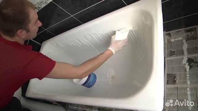 Реставрация ванн наливным акрилом от мастера