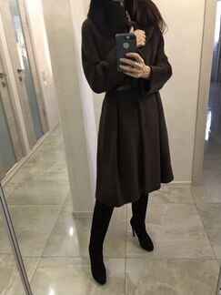 Max Mara studio пальто демисезонное из альпаки