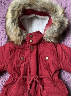 Утеплённая парка в цвете бордо