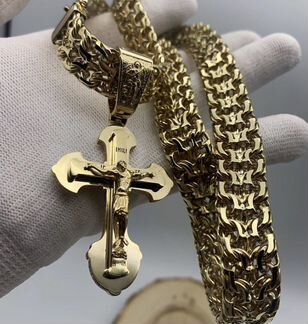 Золотая цепь Фараон, золотой крест