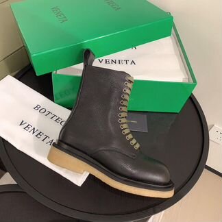 Полусапоги Bottega Veneta на шнуровке черные