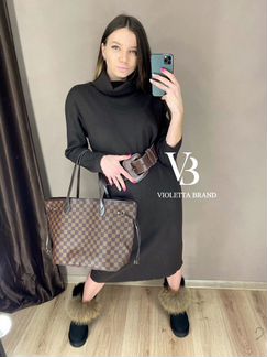 Шерстяное платье арт.18087 водолазка