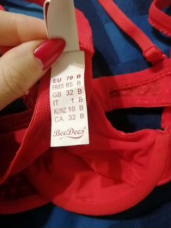 Бюстгальтер красный 70 В новый качественный