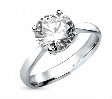 Серебряное 925 кольцо, р. 15,5 с вставкой иск. в