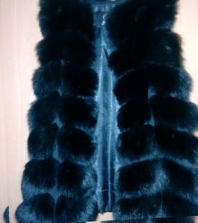 Меховая жилетка из песца