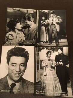 20 мини фотокарточек актеров 1957г