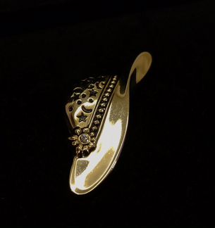 Винтажная Брошь Шляпка