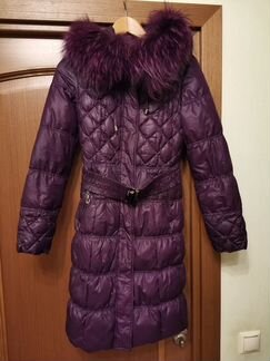 Пальто зимнее с капюшоном, р.44