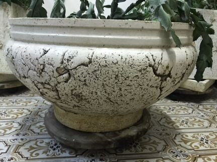 Горшок керамический из шамотной глины