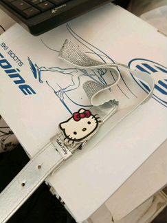 Ремень женский серый, детский белый