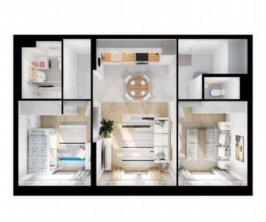 2-к квартира, 56.5 м², 33/33 эт.