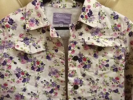 Летний, хлопковый пиджак- куртка для девочки