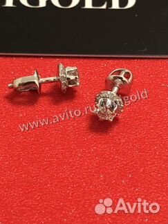 Золотые серьги с бриллиантами