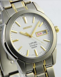 Новые Японские часы seiko(сапфир,титан,100 метров)