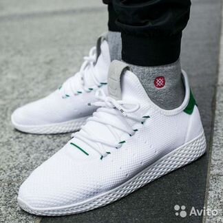 Кроссовки белые Pharrell Williams Tennis Hu White