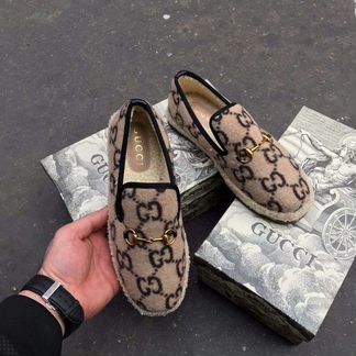 Зимние мокасины Gucci