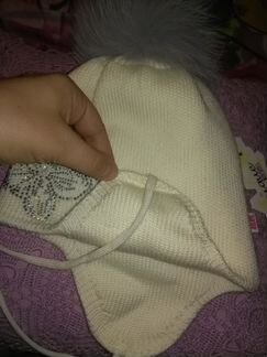 Шапочка меринос двойная новая Ту-Ту Польша 54-56 р