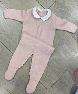 Розовый хлопковый комбинезон Paz Rodriguez 3-9 мес