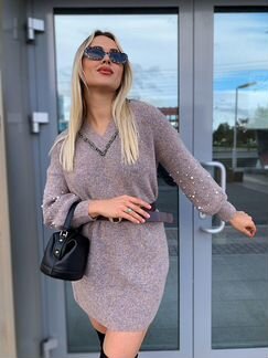 Легкое платье с люрексом - разные цвета