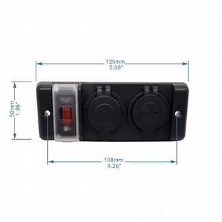 USB-зарядка и разъем 12В встраиваемая