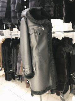 Удлиненная дубленка