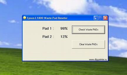 Epson L1800. Сброс памперса. Без ограничений