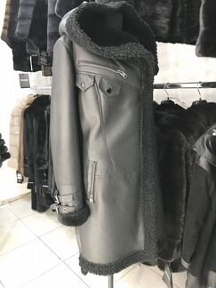 Удлиненная дубленка