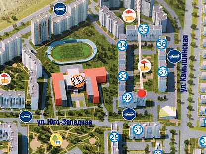 Юго запад ульяновск карта