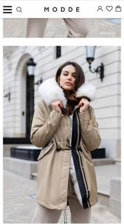 Новая шикарная парка с песцом 44-46