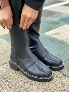 Ботинки Chanel кожаные