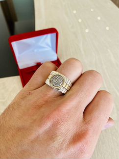 Мужская печатка с бриллиантами