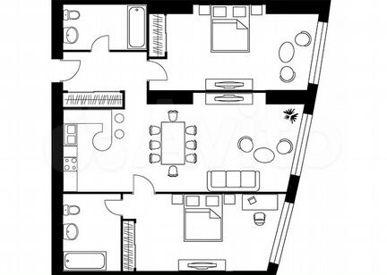 2-к квартира, 109.6 м², 34/56 эт.
