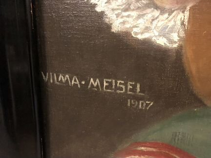 Картина масло Vilma Meisel 1917
