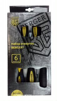 Набор отверток 6 предметов berger