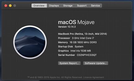 Mac Book Pro Mid 2014