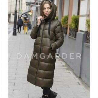 Пуховик новый женский длинный зимний хаки