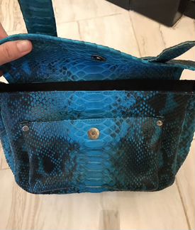 Сумка из натуральной кожи питона.Новая