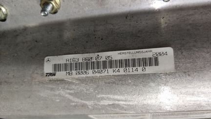 Аирбэг пассажирский Мерседес ML мл 163