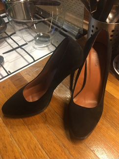 Туфли женские 38 р чёрная замша